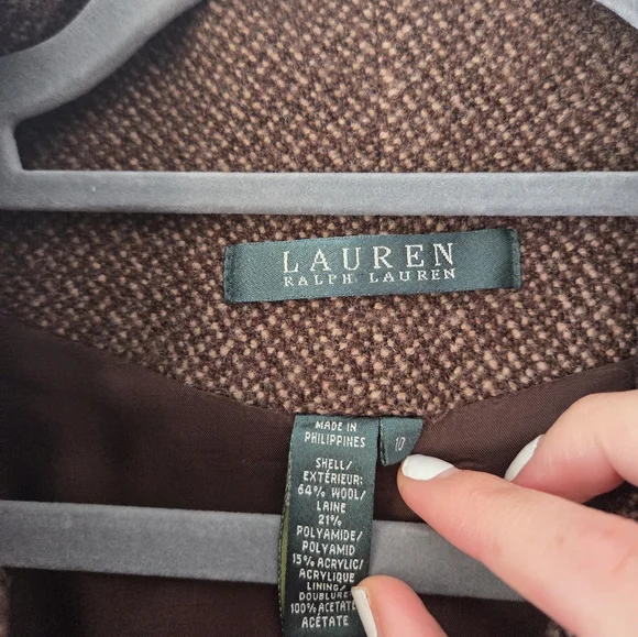 Lauren Ralph Lauren Vintage Tweed Midi Skirt Suit Jacket 10, Skirt 6